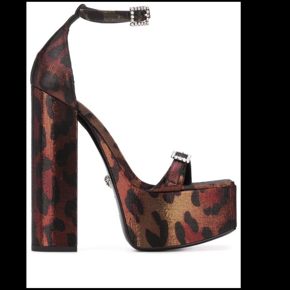 Versace leopard print platform